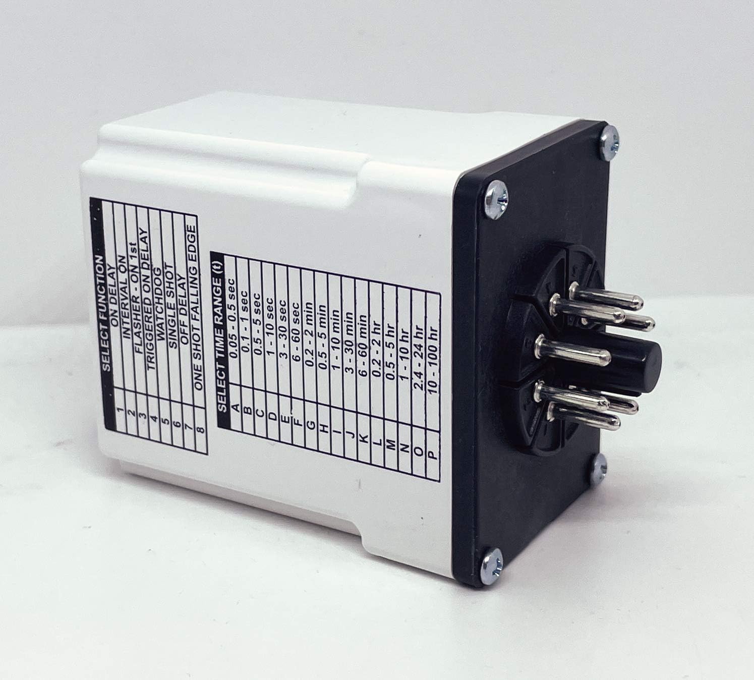 MACROMATIC TR-6816U 10 AMP, 12-125 VDC / 24-240 VAC Coil Voltage, 50MS-100 HRS Timing Range, Multi-Function, Plug-in, SPDT, TIME DELAY Relay