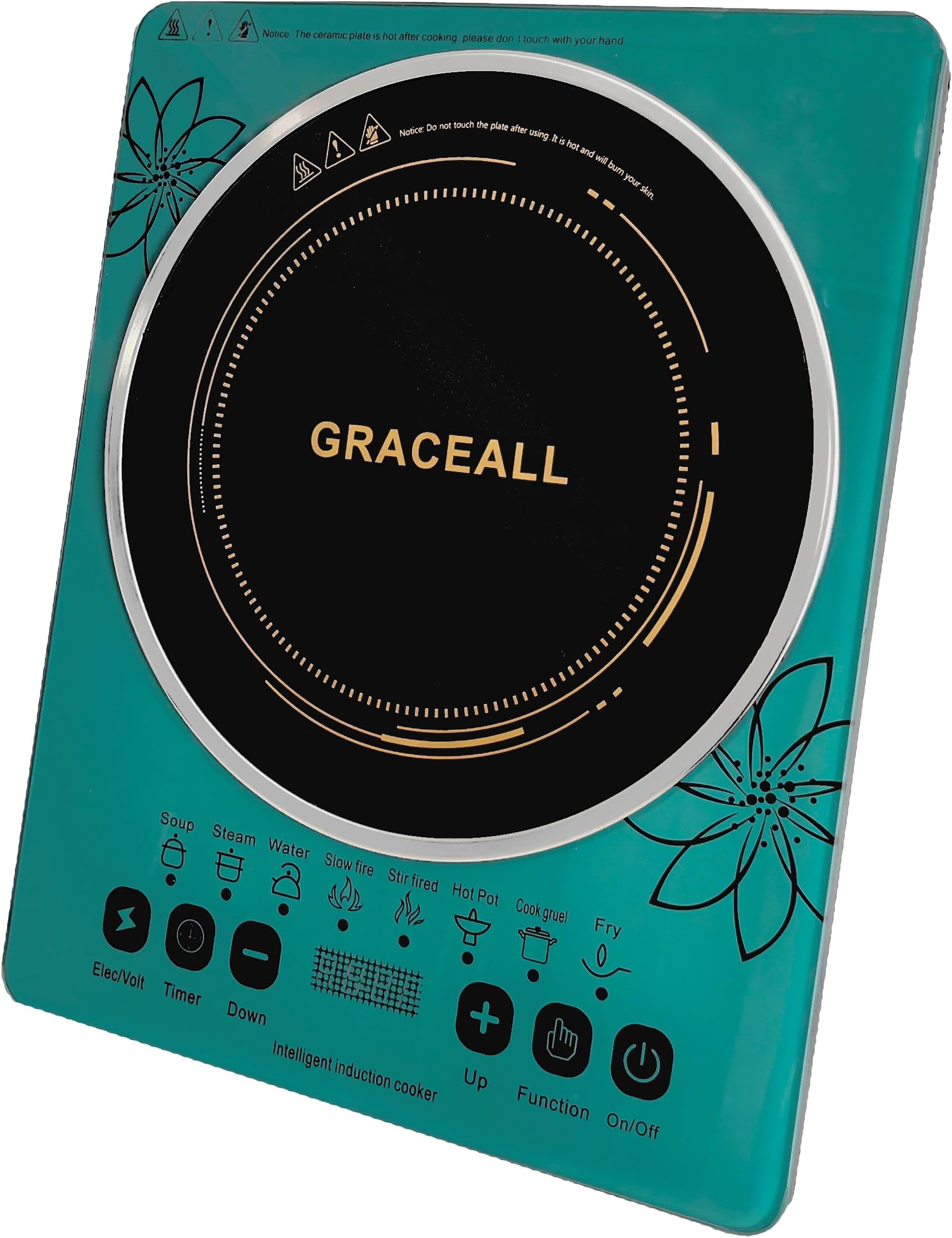 GRACEALL Countertop Induction Cooktop Portable Electric Stove Single Burner Cooker