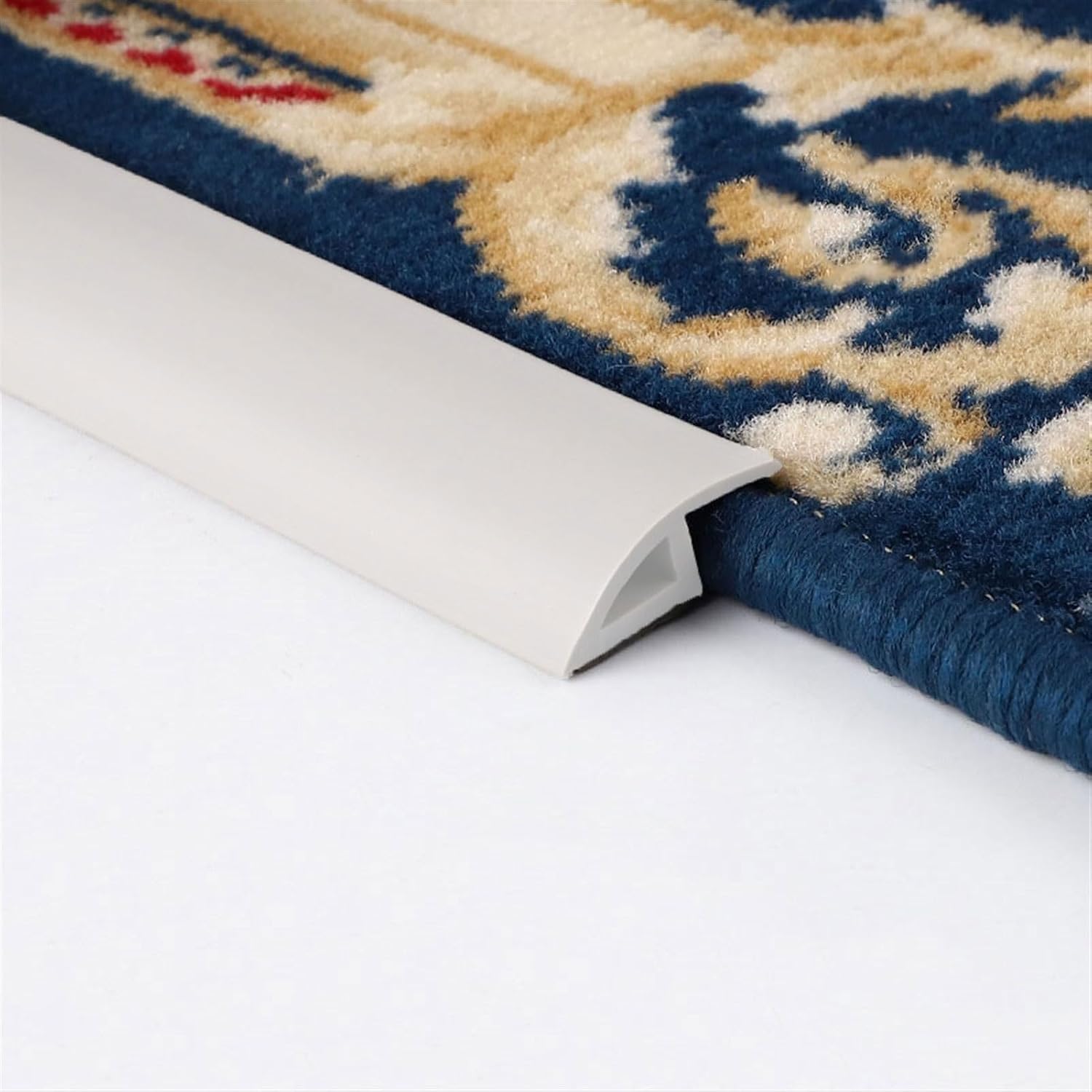 GQQGSHOP 16.4 FT Floor Transition Strip Self Adhesive PVC Carpet & Floor Edging Trim Strip PVC Threshold Transitions Suitable for Threshold Height Less Than 8~10 mm(Brown)