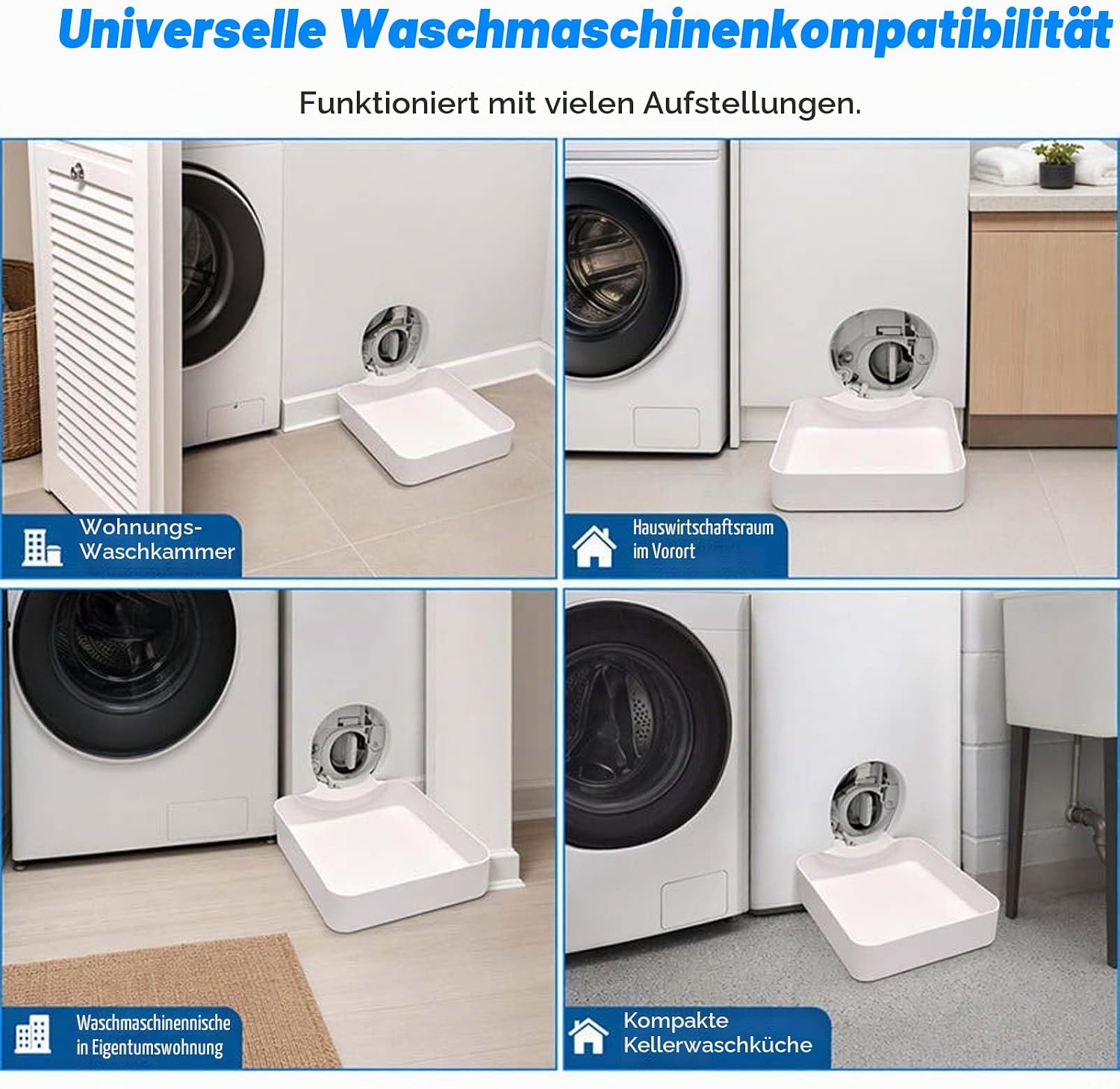 Waschmaschinen Auffangwanne,Ablaufschale Waschmaschine Ablaufschale,Frontlader Waschmaschi - Mise en situation et utilisation