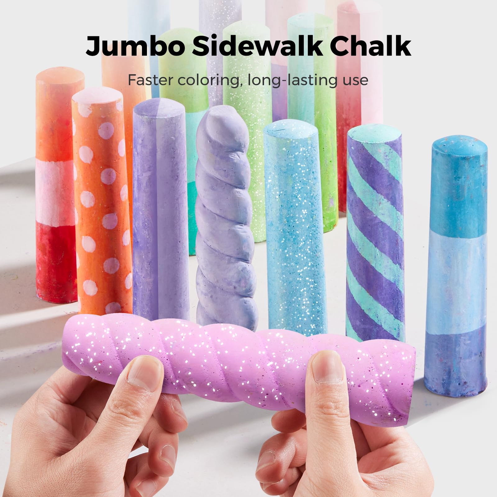 Jarmelo Rainbow Wow Sidewalk Chalk-36 Colors - Image 2 thumbnail