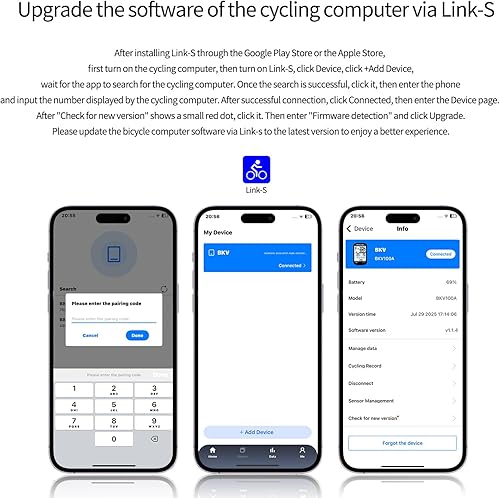 Miniatura 4 de Paquete GPS inalámbrico para computadora de bicicleta, velocímetro y odómetro, sensor de cadencia, retroiluminación automática y parada automática,