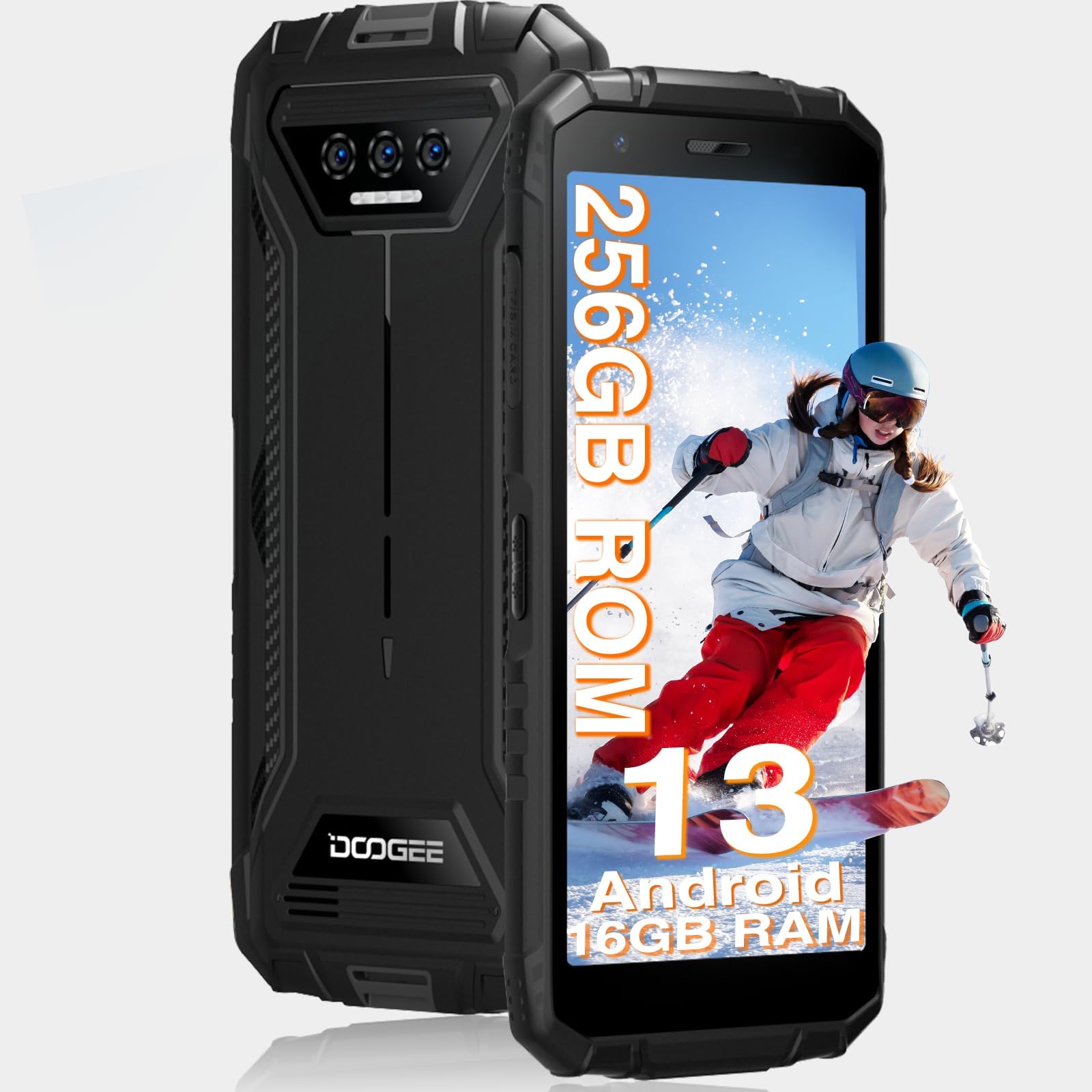 DOOGEE S41 MAX Onbreekbare Mobiele Telefoon, 16GB 256GB(TF 1TB) Android 13, Octa Core 6300mAh Onbreekbare Smartphone, IP68 Waterdicht 5.5 HD /13MP 8MP/NFC/4G Dual SIM/OTG/GPS, Groen