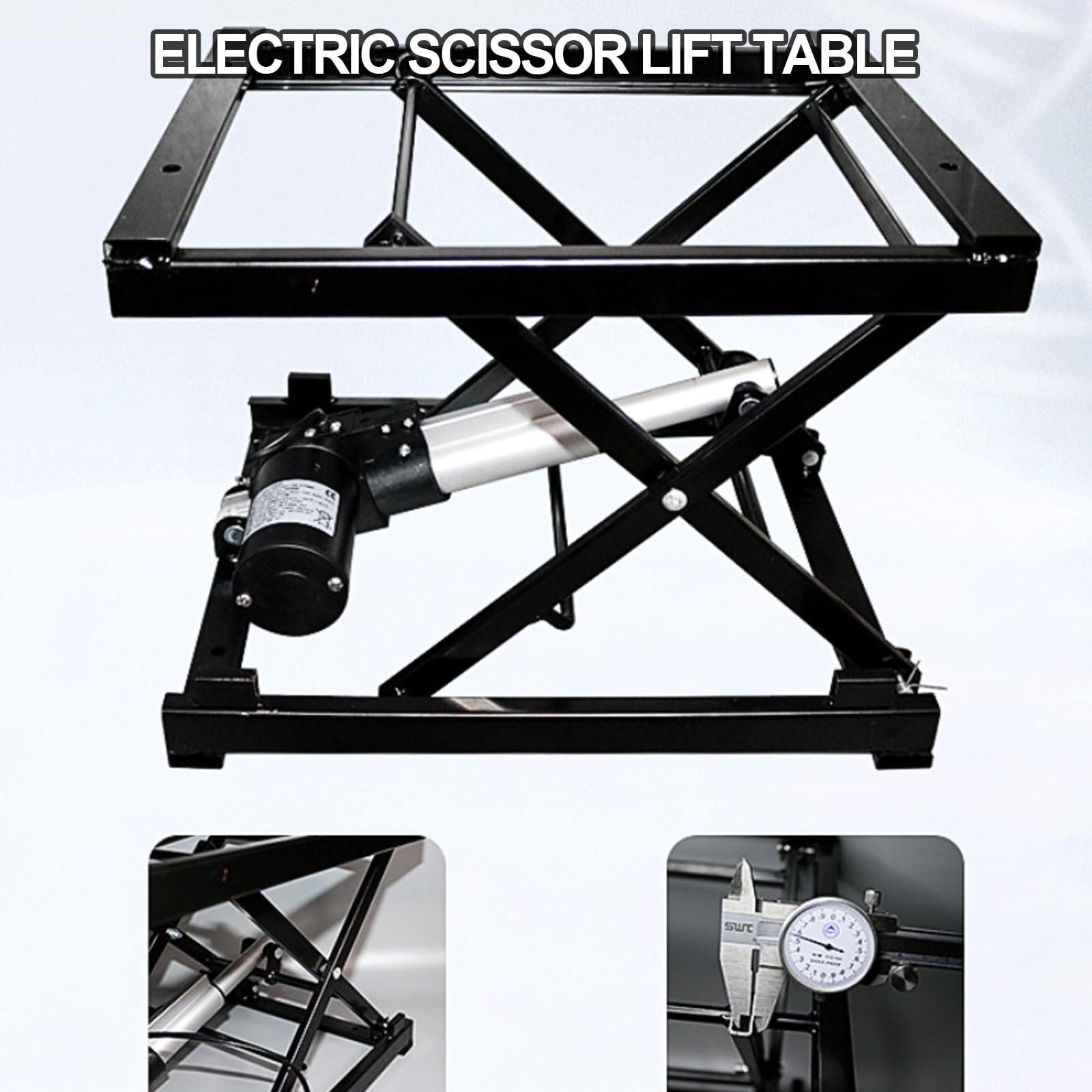 Table élévatrice électrique réglable en hauteur, plate-forme de télécommande sans fil, ascenseur domestique multifonctionnel pour la manutention et le transport de matériaux