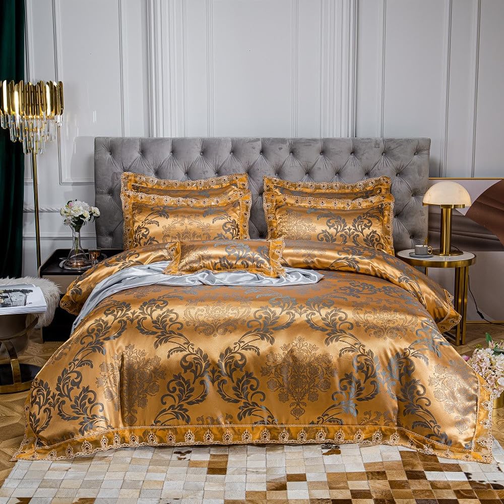 Parure de lit 4 pièces en satin pour un confort cocooning et une décoration chic
