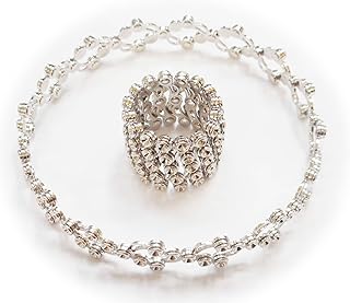 [SHAREKI] リングからバングル バングルからリング 指輪にもバングルにも２wayで使える ファッションリング ブレスレット ハンドメード デコ土台 AAタイプ（5列） belt-ring-AA (シルバー)