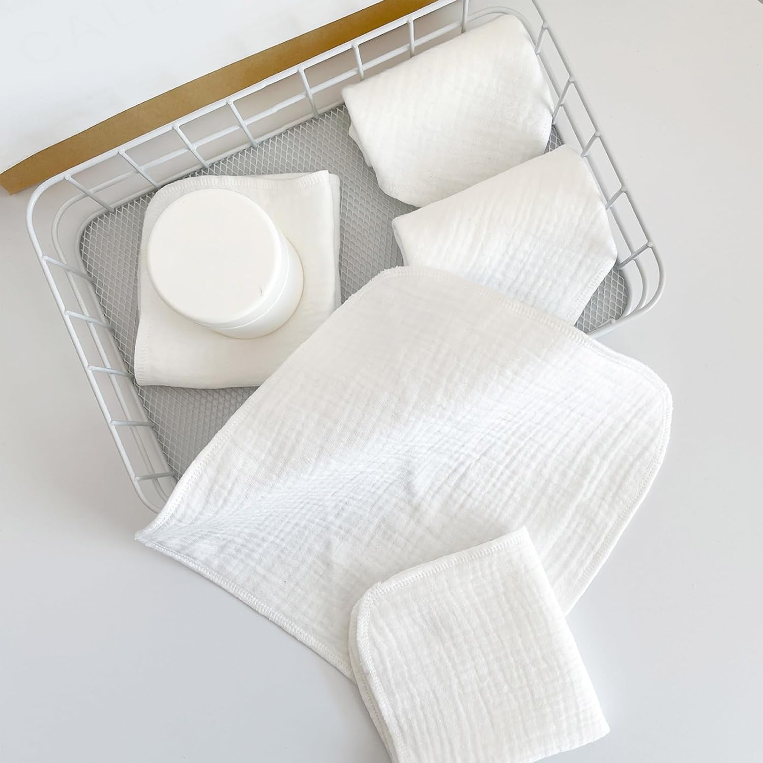 Nursing Towel for Newborn Toddler 4-Layers Cotton Wiping Towel Face Towel Washcloths Saliva Wipes Nursing Towel