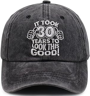 Splash Brothers Customized 30th Birthday Gifts Baseball Cap for Men Women, Funny Embroidered Adjustable Washed Cotton Party Supplies Decorations Hats for Husband Wife