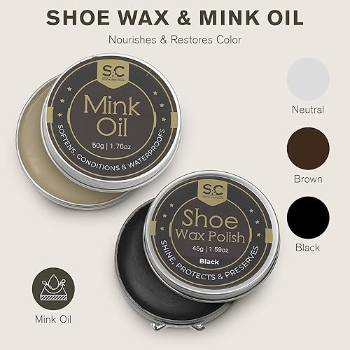 Vista 13 de Stone and Clark Original Shoe Polish & Care Kit - Leather Shoe Shine Kit for Men & Women Rojo