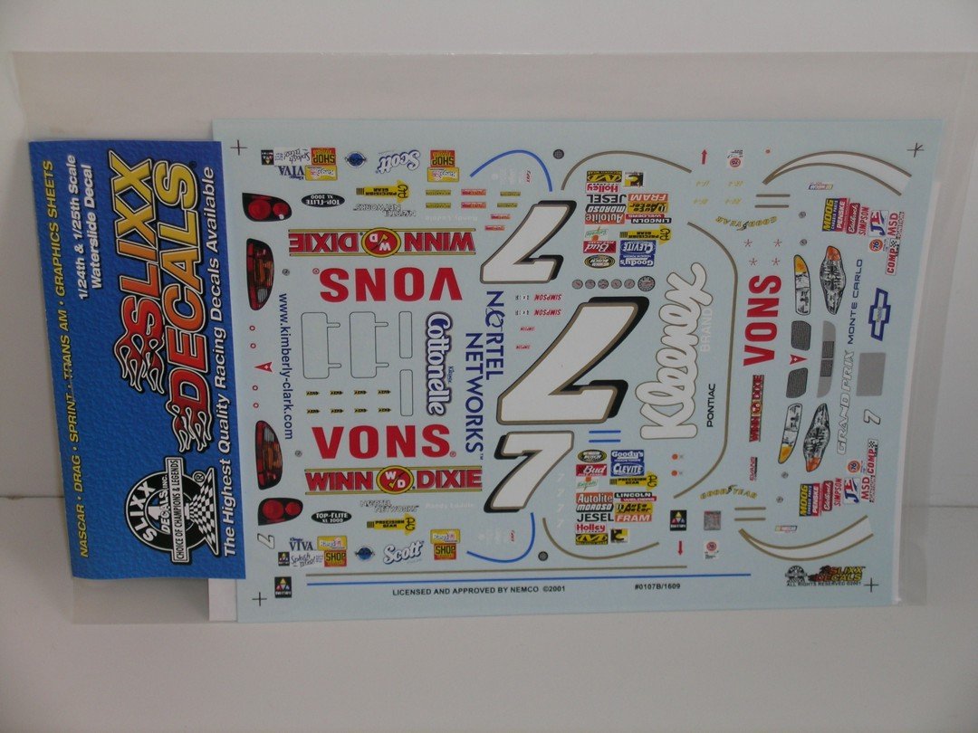 SlixxRacing Car Decals "Vons Winn Dixie" for Revell 2000 Monte Carlo