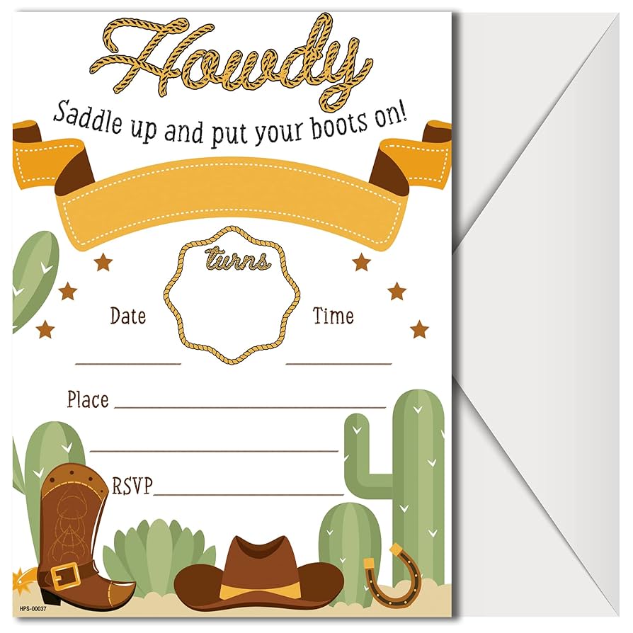 amazon-com-western-party-invitations-with-envelopes-pack-of-20-cowboy-cowgirl-birthday-invites-for-boys-girls-toddlers-children-and-more-rodeo-wanted-party-supplies-fill-in-style-toys-games for Free Printable Cowboy Invitation Template Amazon.com: Western Party Invitations with Envelopes - (Pack of 20) - Cowboy & Cowgirl Birthday invites for Boys, Girls, Toddlers, Children and More. Rodeo Wanted Party Supplies. Fill In Style. : Toys & Games for Free Printable Cowboy Invitation Template
