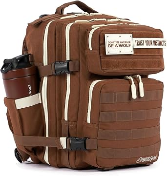 WOLFpak 25L Athletic Gym Backpack - Durable 1000D Waterproof Oxford Material with MOLLE Webbing, Laptop Pocket