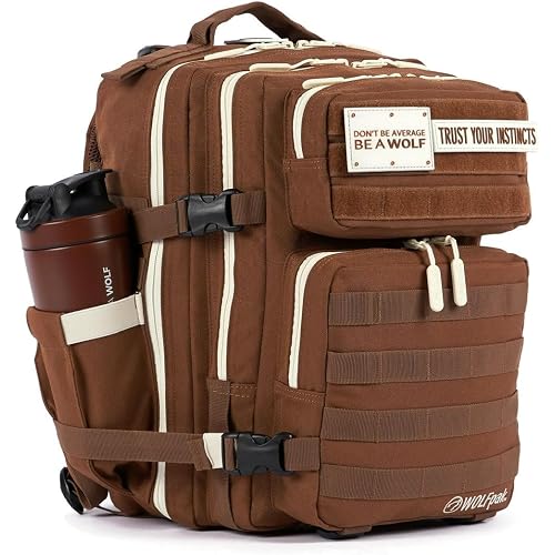 WOLFpak 25L Athletic Gym Backpack - Durable 1000D Waterproof Oxford Material with MOLLE Webbing, Laptop Pocket