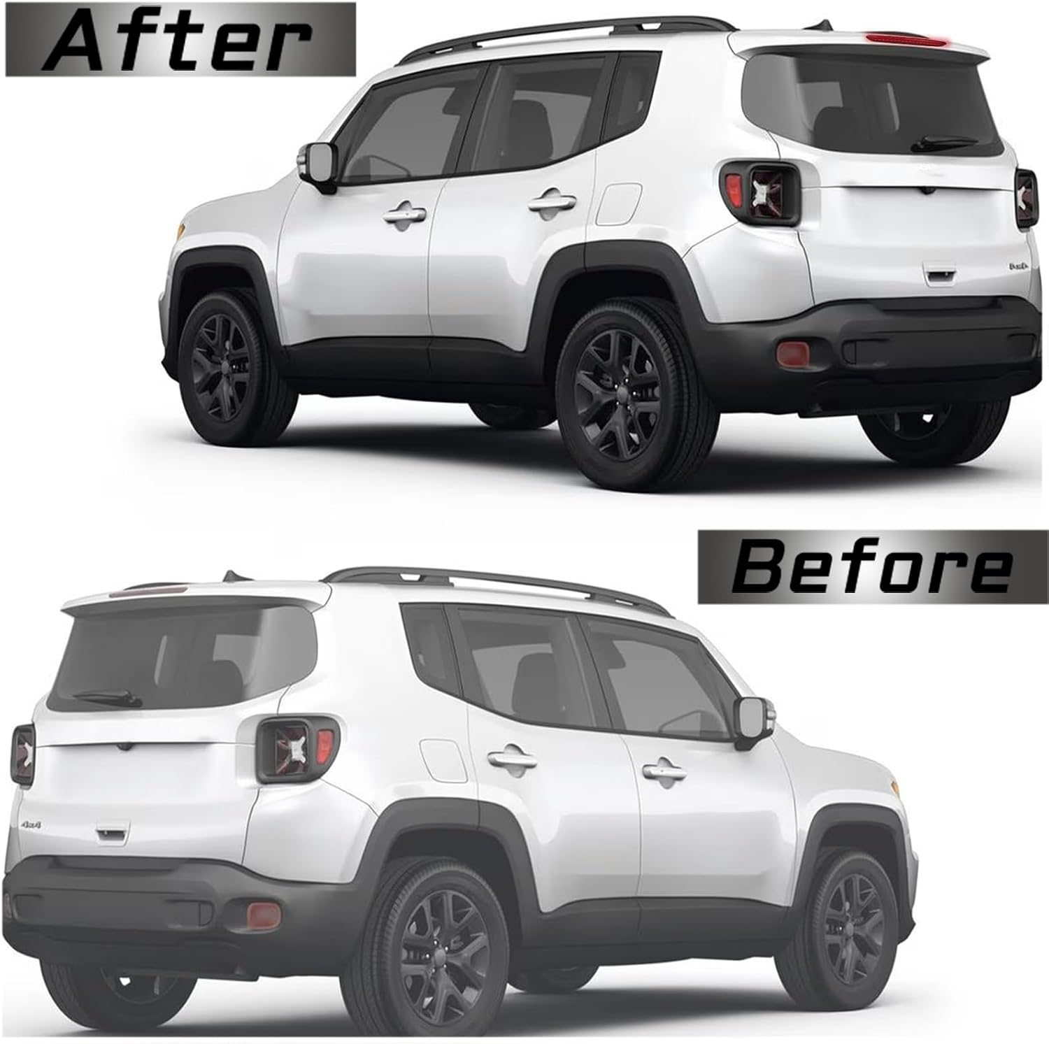 High Mount Stop Lamp LED Third Brake Light Assemblies Compatible with Jeep Renegade SUV 2015-2023 Rear Center LED 3rd Brake light Replacement (Smoke)