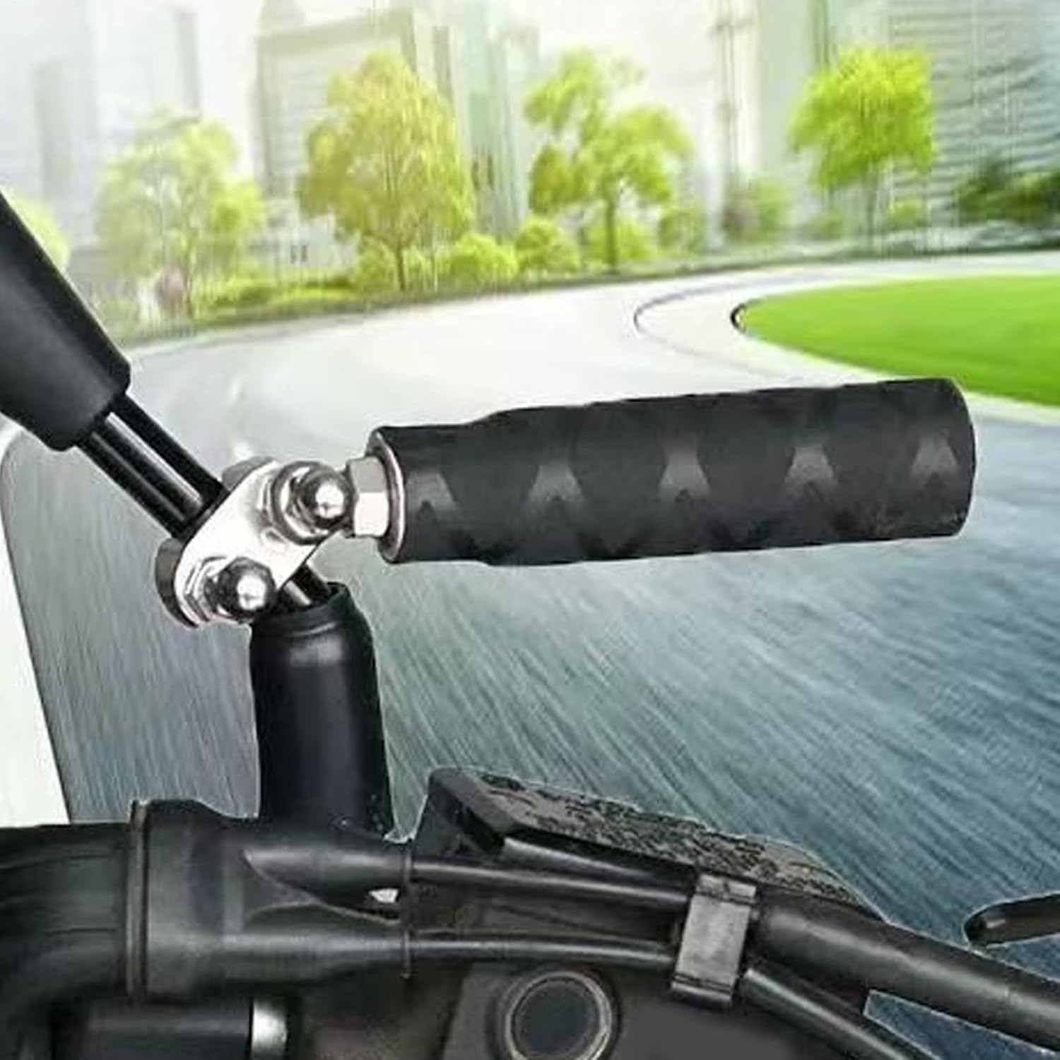 Motorcycle Mounting Bracket,Mirror Mounting Bracket | Multifunctional Support Adjustable Holder for Men Repair Women Mirrors Travel Light Lamp Riding,Black