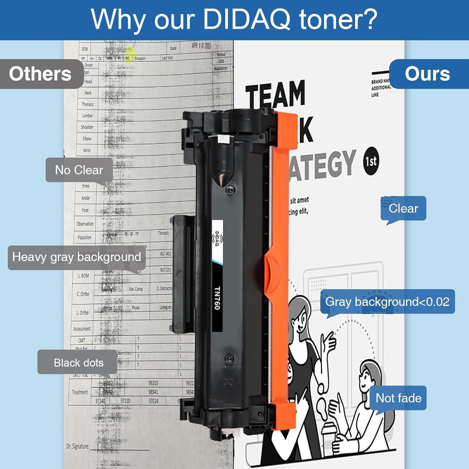 TN760 Toner for Brother Printer Replacement for Brother TN760 TN-760 TN730 TN-730 for MFC-L2710DW MFC-L2750DW HL-L2395DW HL-L2370DW DCP-L2550DW HL-L2350DW HL-L2390DW MFC-L2690DW (Black, 2 Pack)