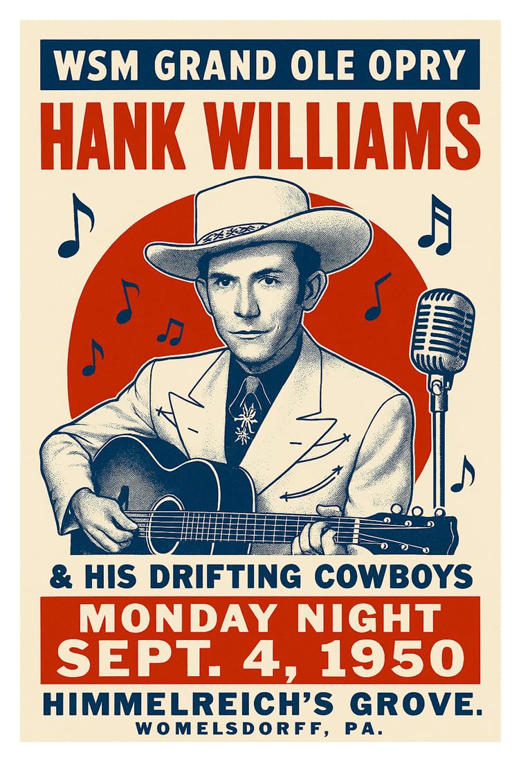 Hank Williams Poster: Vintage Vibe for Your Aesthetic Space
