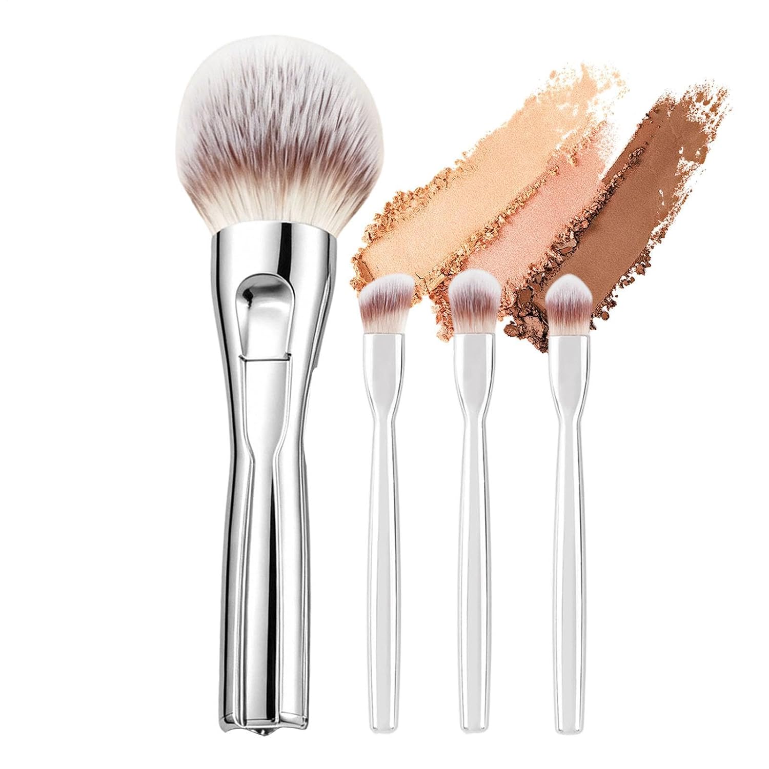 Professional Makeup Brushes 4 in 1 Magnetic Cosmetics Applicators Kit