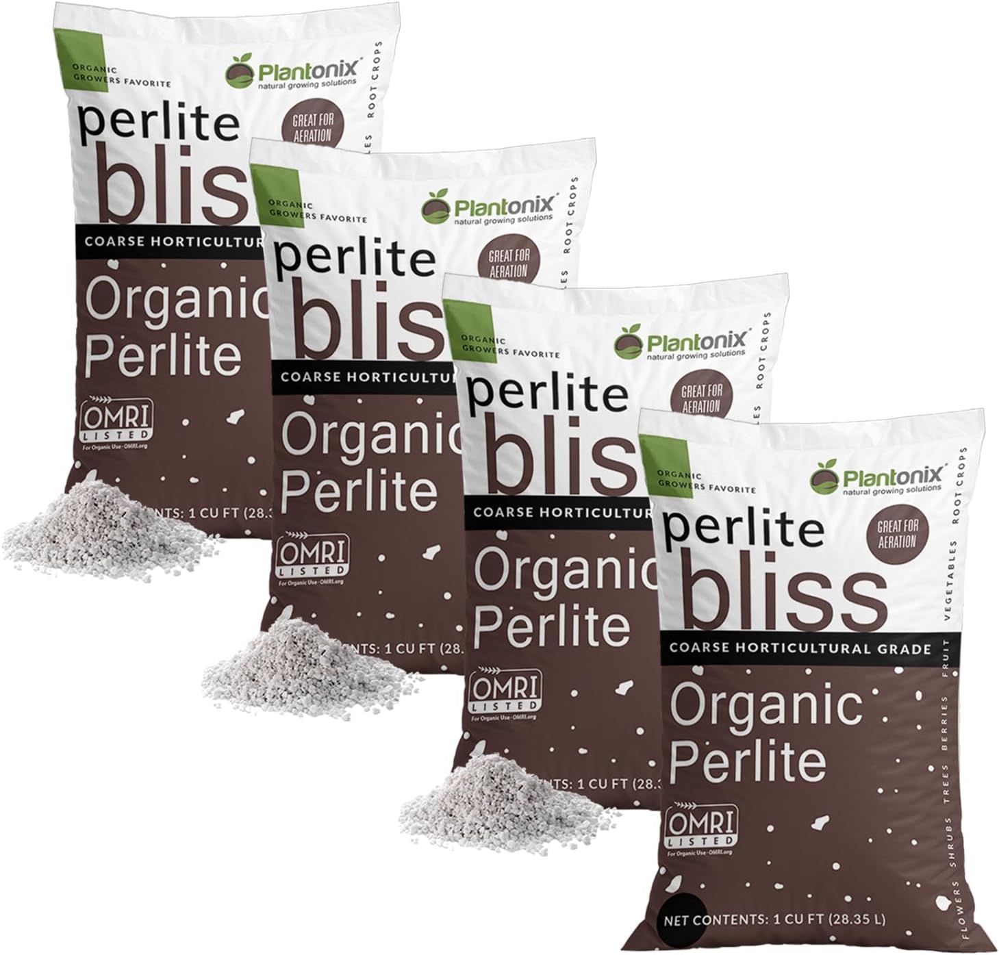 Perlite Bliss (4 Cubic Ft) - Organic Perlite for Plants Indoor Soil Amendment - Bulk Perlite for Gardening & Seed Starting - Mixes Easily with Potting Soil, Vermiculite, & Coco Coir for Plants