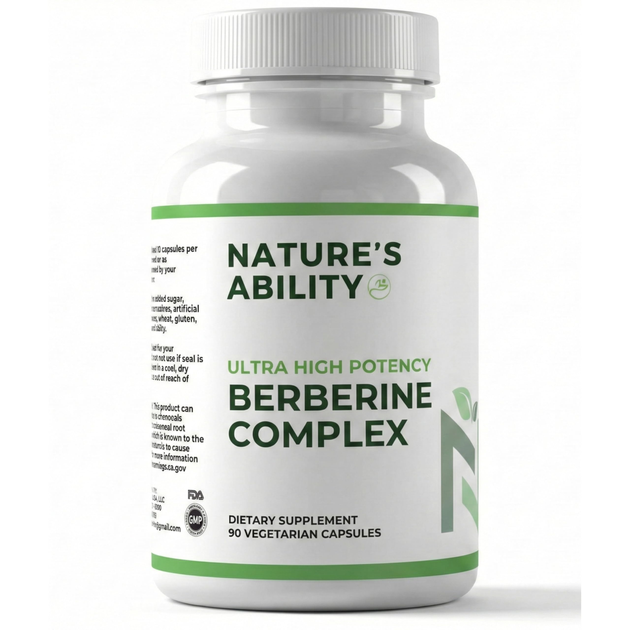 NATURE'S ABILITY Ultra High Potency Berberine Complex - 1500mg Barberry, Oregon Grape & Goldenseal - Gut Health & Immune Support - 90 Vegetarian Capsules