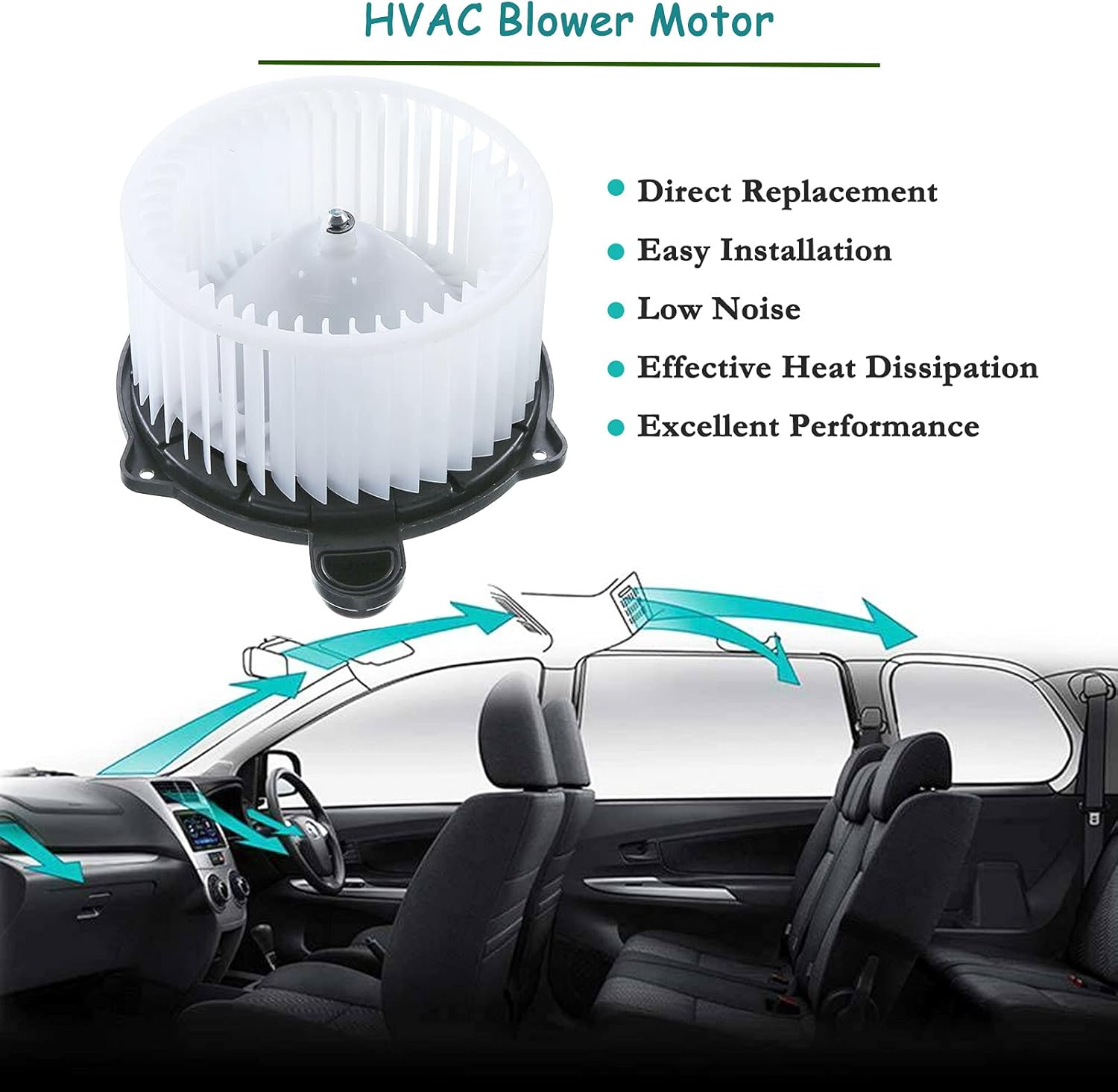 HVAC Heater Blower Motor Assembly for Hyundai Elantra Santa Fe Equus Genesis Veracruz