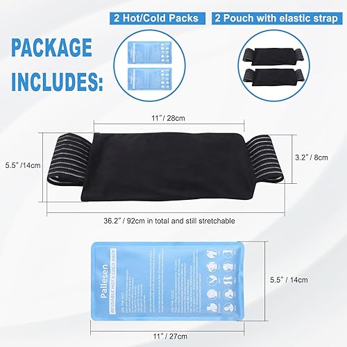 Miniatura 4 de Bolsas de hielo reutilizables para lesiones, envoltura de hielo de rodilla, compresa de gel reutilizable y compresa fría para aliviar el dolor,