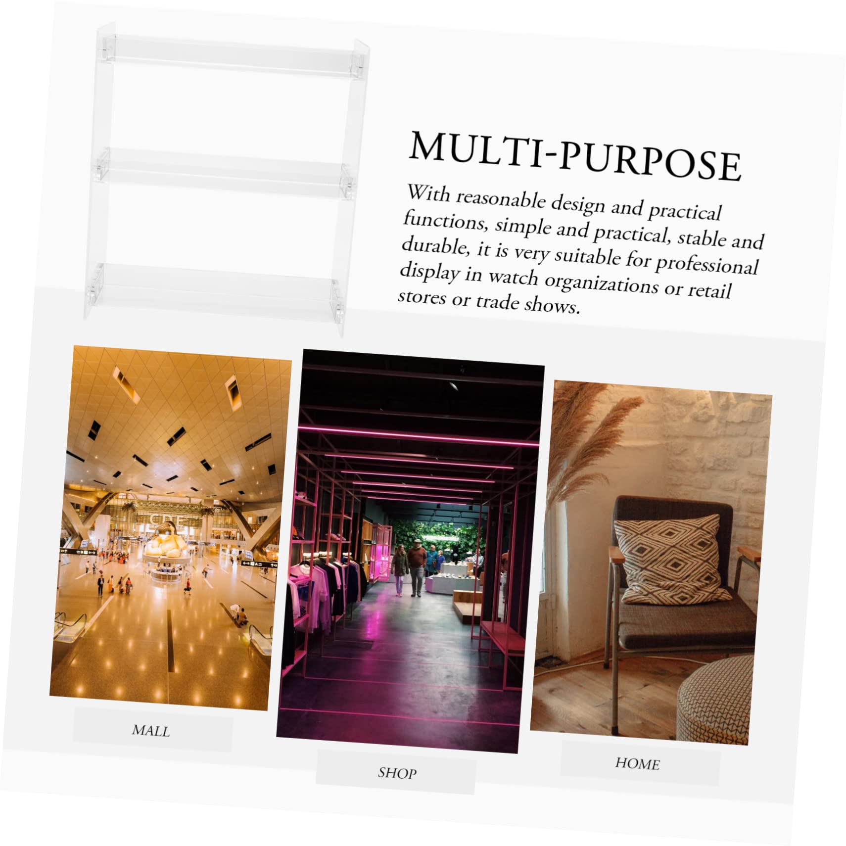 Organizer per Profumi Scaffale Espositivo Multi-livello in Plastica e Salvaspazio, Pratico per Smalti e Cosmetici, Uso da Banco