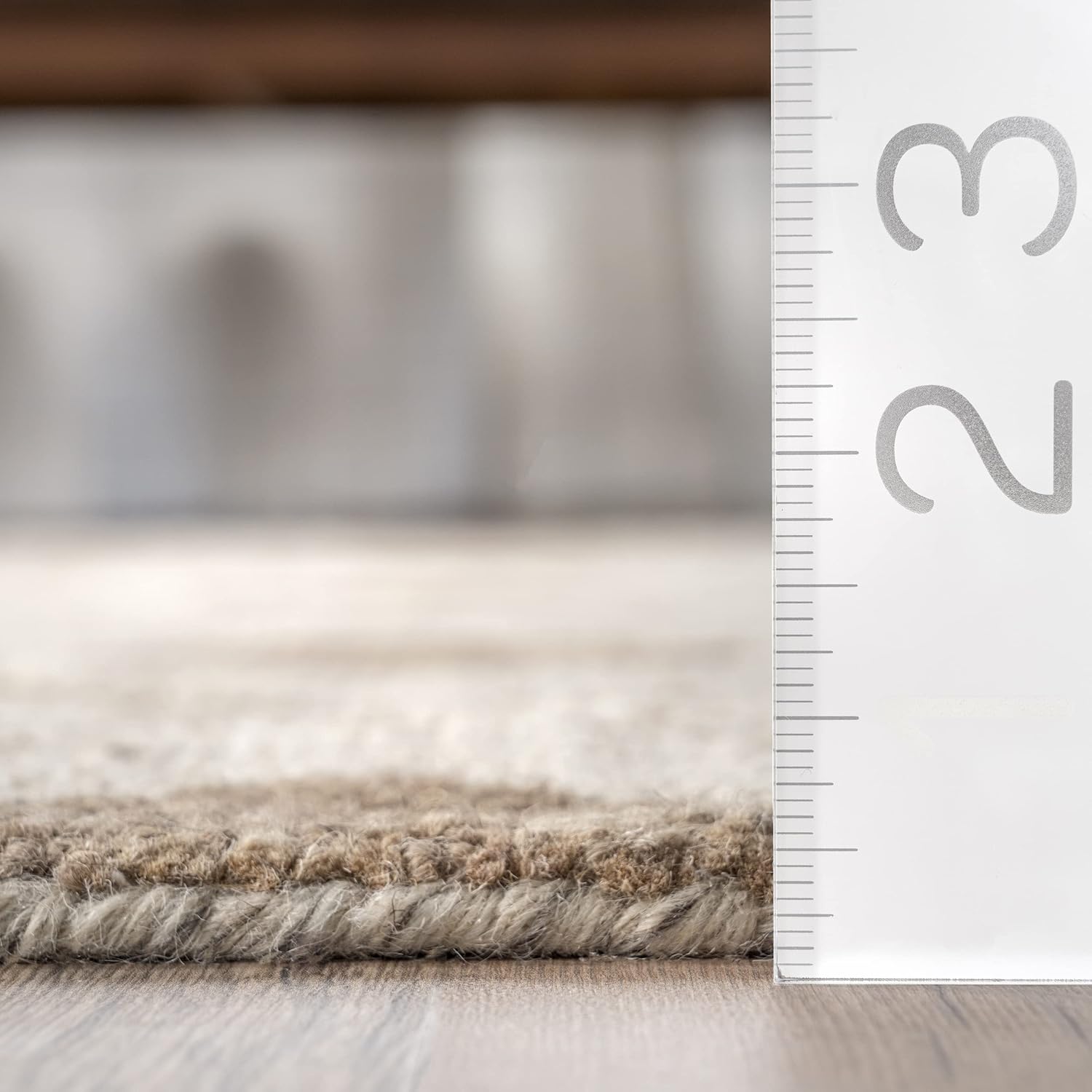Rugs USA Coco Trellis Wool Area Rug, 2x8, Beige