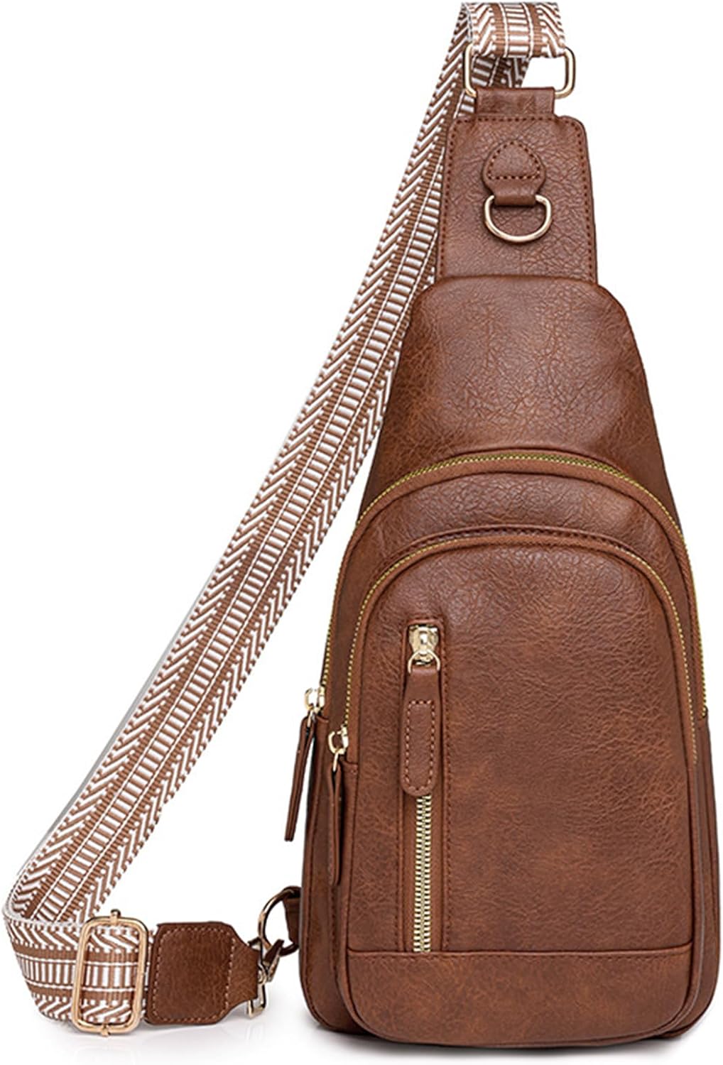 FALAN MULE Crossbody Bags for Women Trendy Leather Sling Chest Bag Fanny Packs for Women