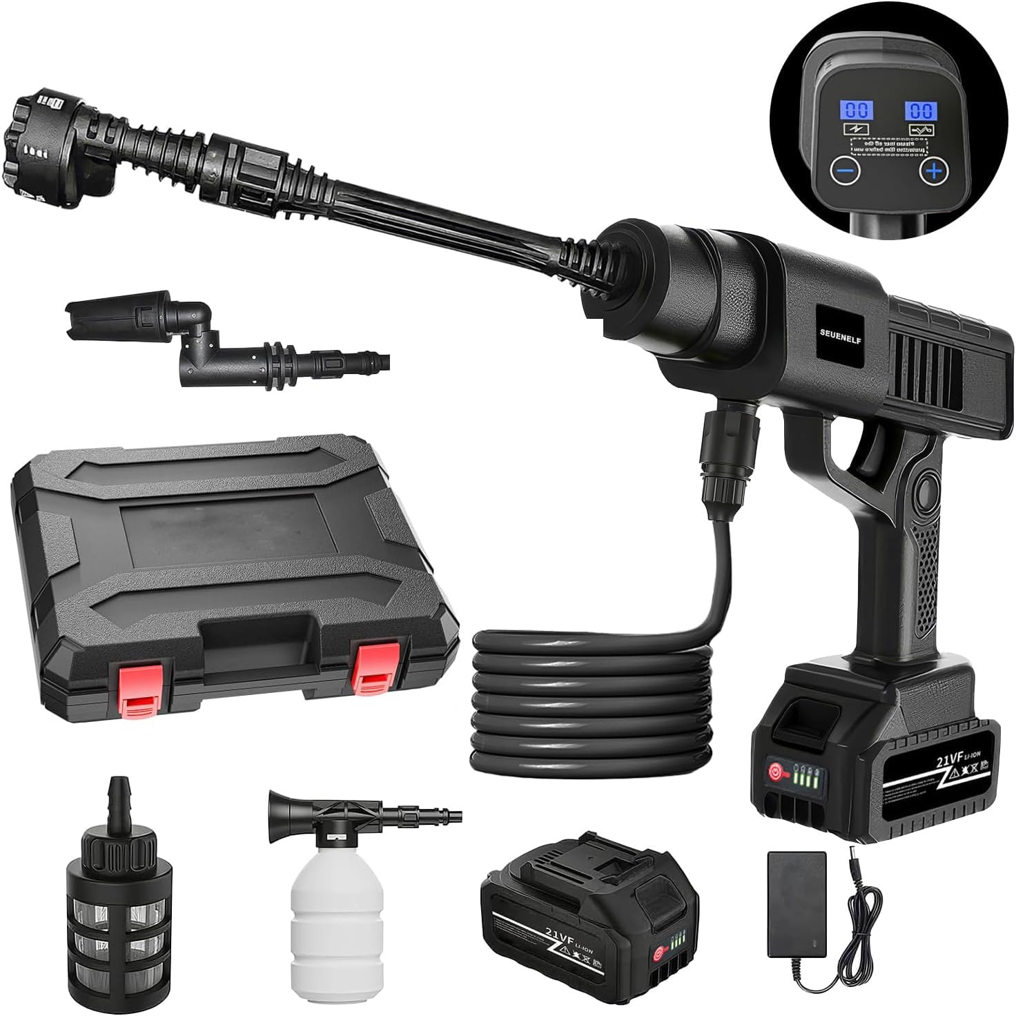 Amazon.co.jp: 高圧洗浄機 コードレス 充電式 大容量バッテリー 強力