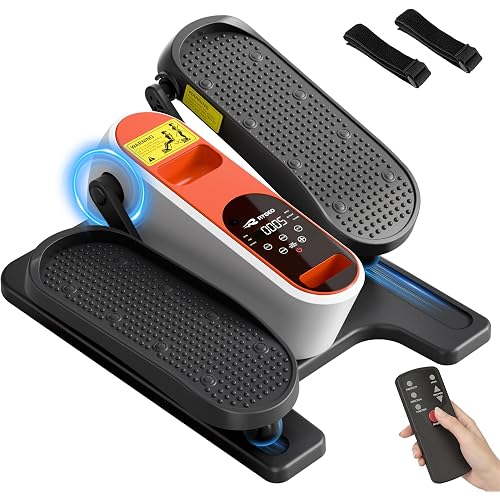 Under Desk Elliptical Machine, Ellipse Leg Exerciser with Electric Seated Pedal for Home & Office, Manual & Auto Mode, Forward & Reverse,12 Speeds Leg Exercise Machine for Seniors