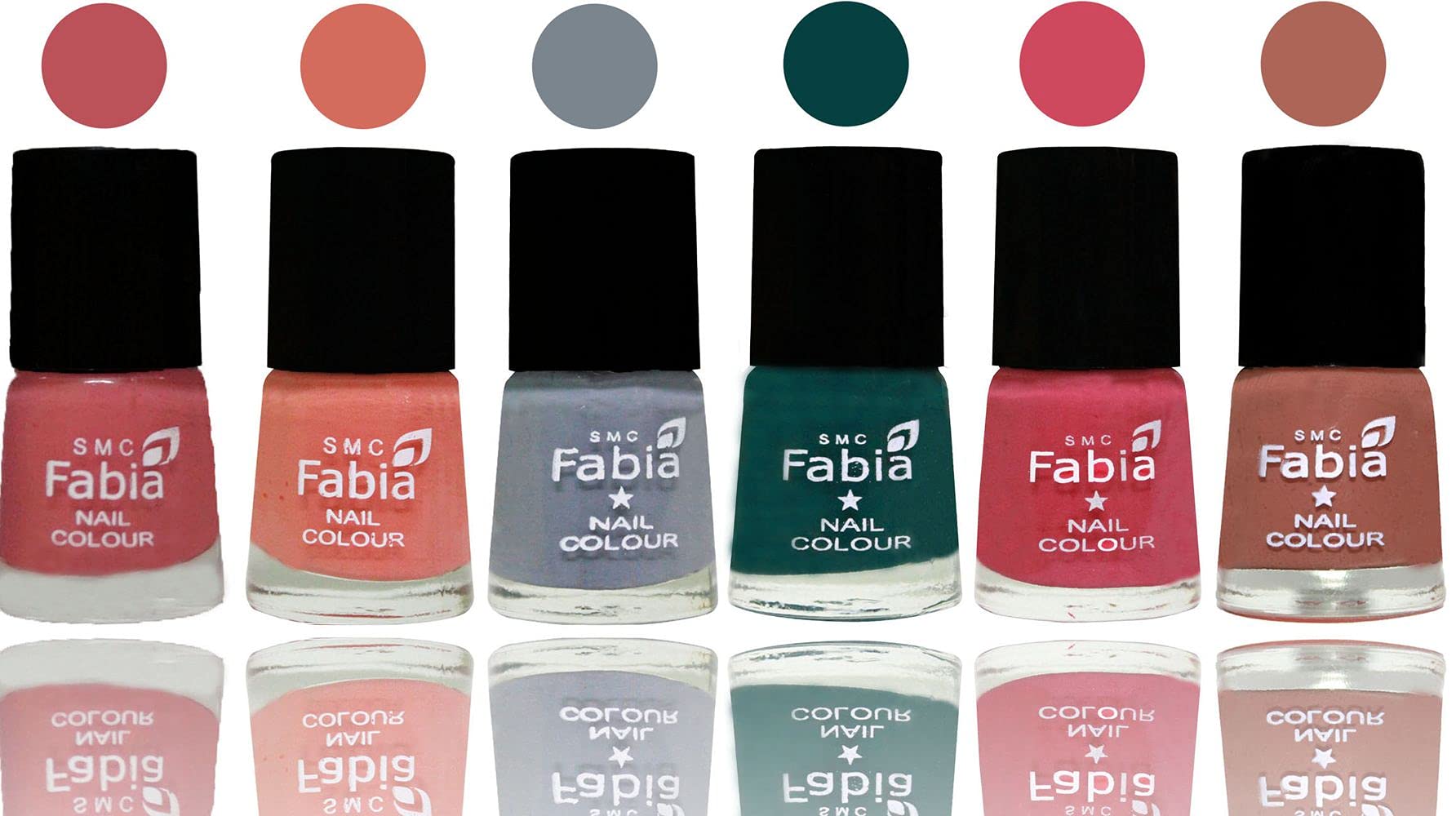 SMC Fabia Shine Bright Glossy Nail Polish Combo Set of 6 Nail Paint,02835-picture-28