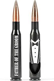 Father of the Groom Gifts - Engraved ‘Father of the Groom' 50 Cal Bottle Opener I Father of the Groom Gifts from Bride I Wedding Gift for Father of the Groom