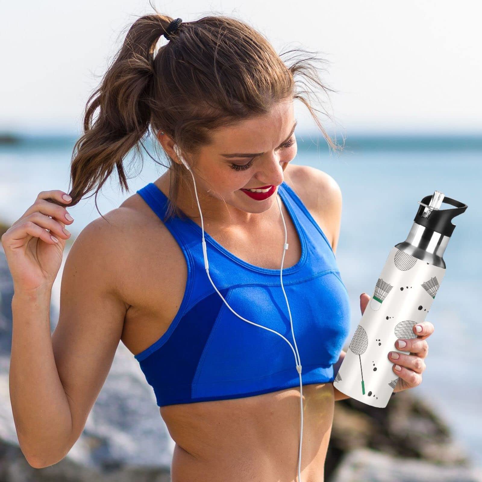 Amazon | SoreSore スポーツボトル ステンレス 600ml バドミントン