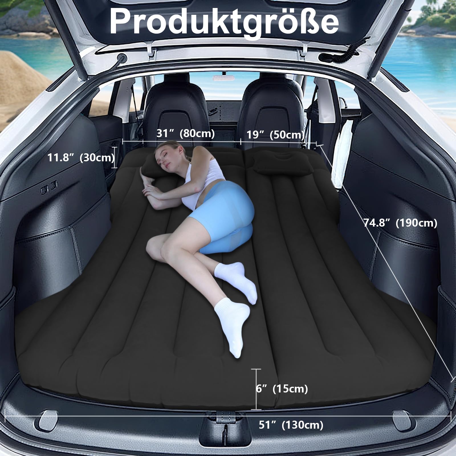 Rainpal Auto-luchtmatras, SUV, matras, kofferbak, opvouwbaar, voor