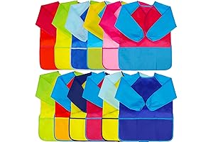 Zkptops 12 Pack Toddler Paint Smocks for 2-4 Years
