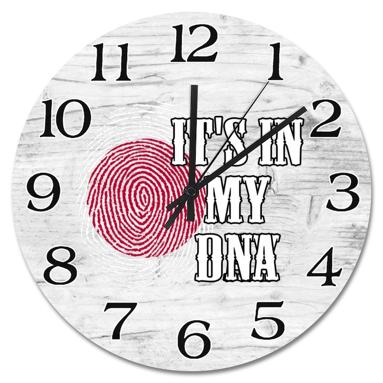 Horloge murale drapeau du Japon It's in My DNA de 38cm à piles pour salon et chambre