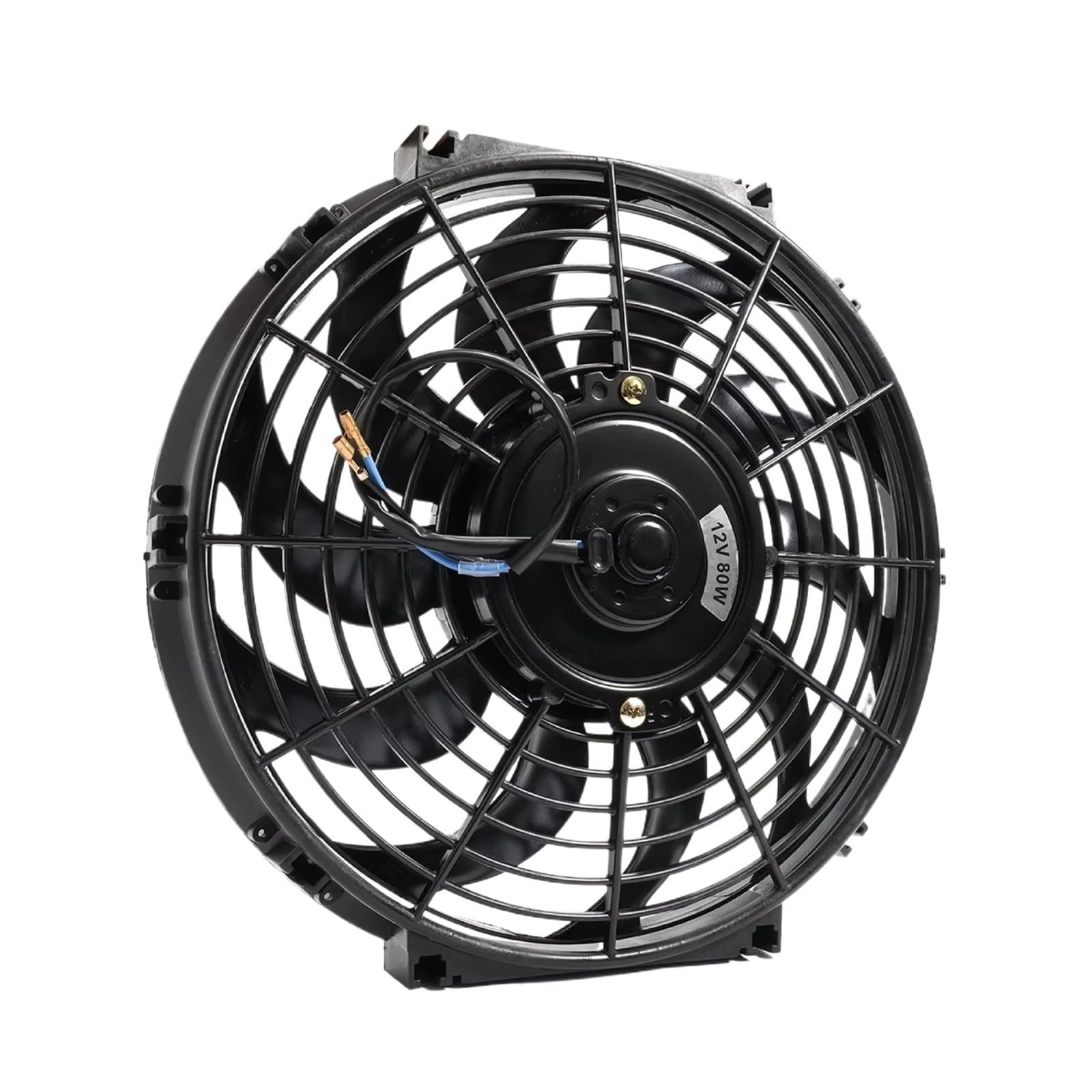 Motor Coche Radiador eléctrico Ventilador Refrigeración Motor Coche 12 Pulgadas Ventilador Refrigeración Motor Eléctrico Empuje Delgado Universal Coche 12V con Kit Montaje