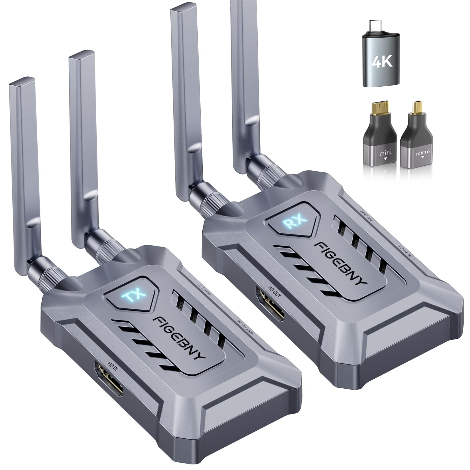 FIGEBNY 無線HDMI送信機と受信機キット Amazon.co.jp: FIGEBNY ワイヤレスhdmi 無線 送受信機セット 120m伝送