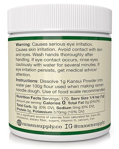 Miniatura 4 de Carbonato de potasio de grado alimenticio - 6 onzas - Polvo Kansui para hacer fideos Ramen frescos - Tipo 4