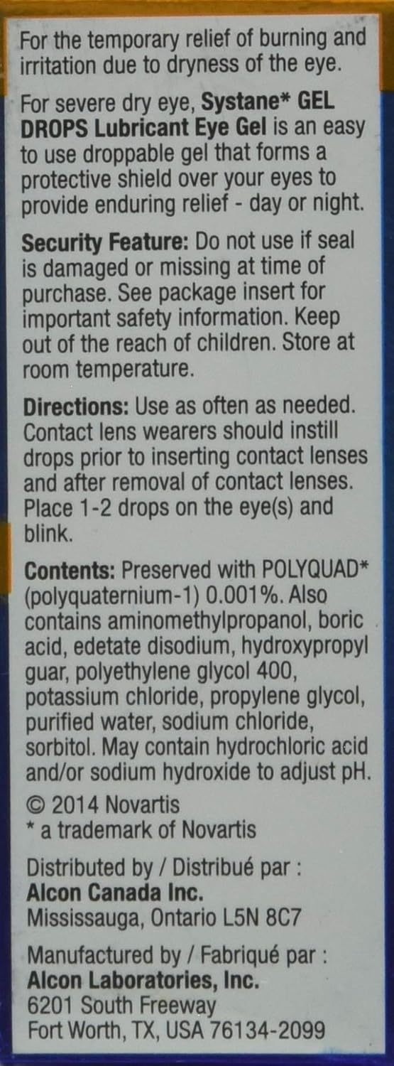 Systane Gel Drops Lubricant Eye Drops 10ML Twin Pack 2 Count