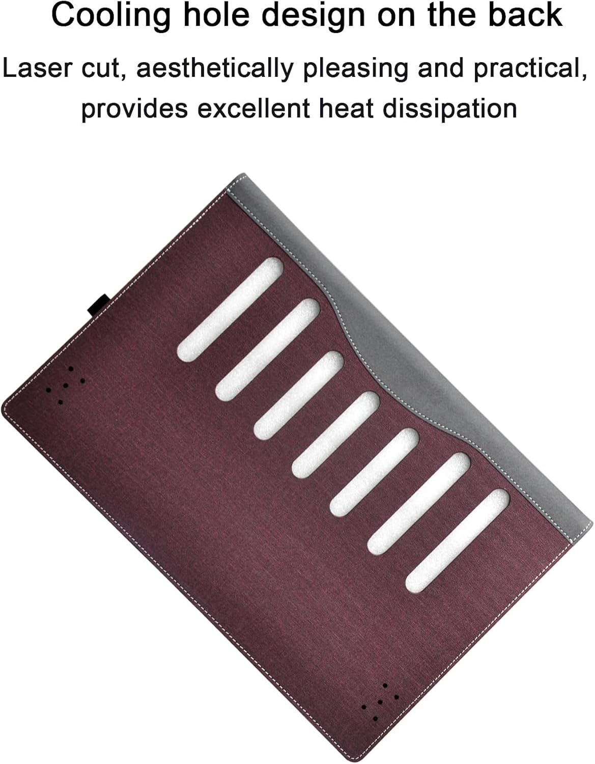 Case Cover for 16 inch HP Spectre x360 2-in-1 Laptop 16-aa 16t-aa Sleeve,Separable PU Leather Notebook PC Protective Bag Accessories (Burgundy)