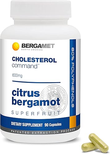 Miniatura 5 de Comando de colesterol, suplemento de superfrutas cítricas de bergamota y superfruta, fórmula patentada de 47% fracción de bergamota polifenol (BPF),