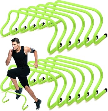 YMD 12 Pcs 9" Speed Training Agility Hurdles for Athletes Training Hurdles Plastic Speed Hurdles (for Adults, Children Pack of 12)