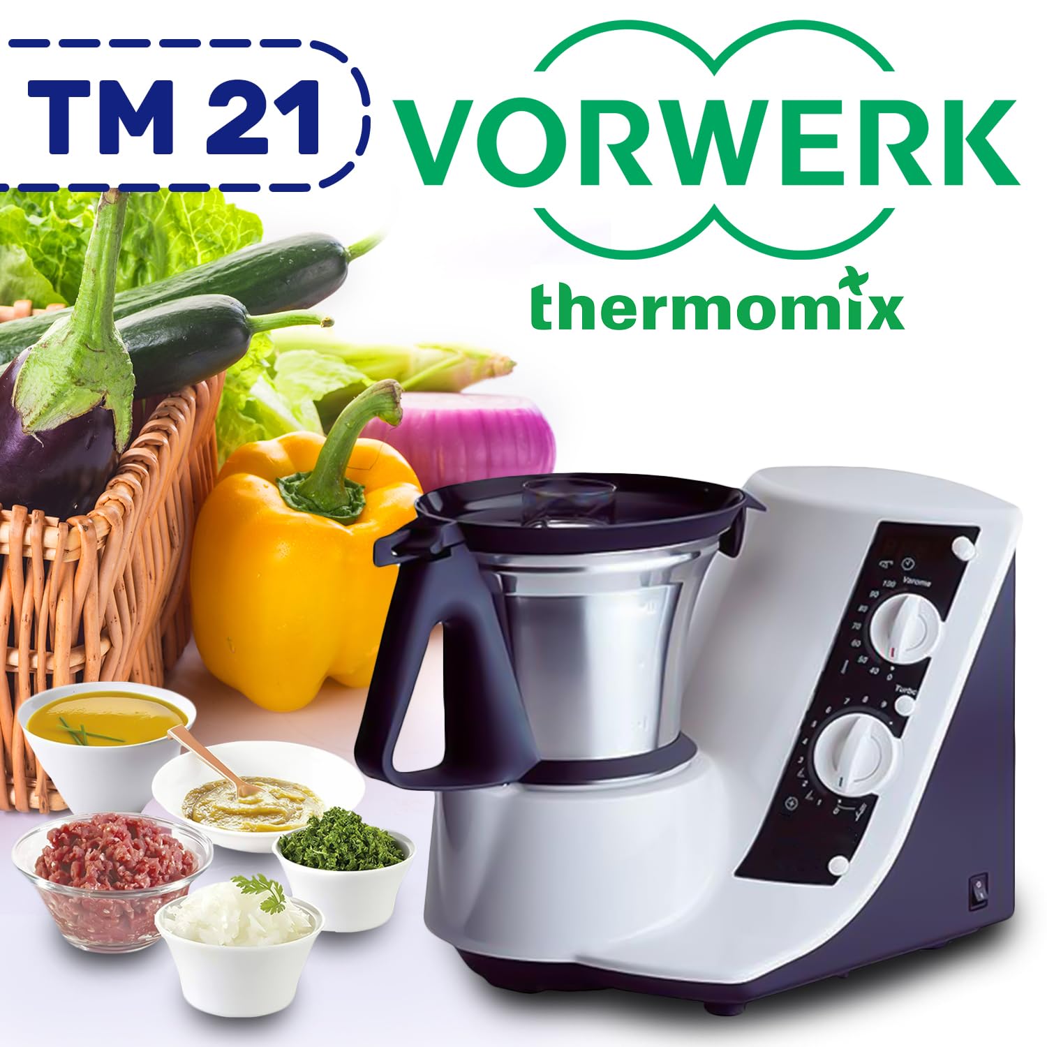 Ghiera E Gruppo Coltelli Per Vorwerk Bimby TM21 - Ricambio Ufficiale, Garanzia 10 Anni