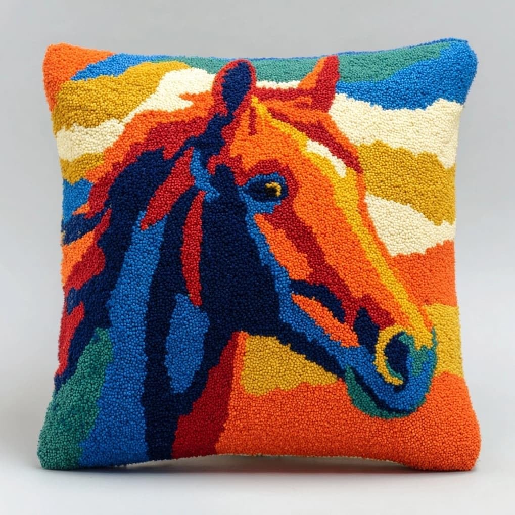 Axiangzik Colorful Horse Latch Hook Kits For Adults,