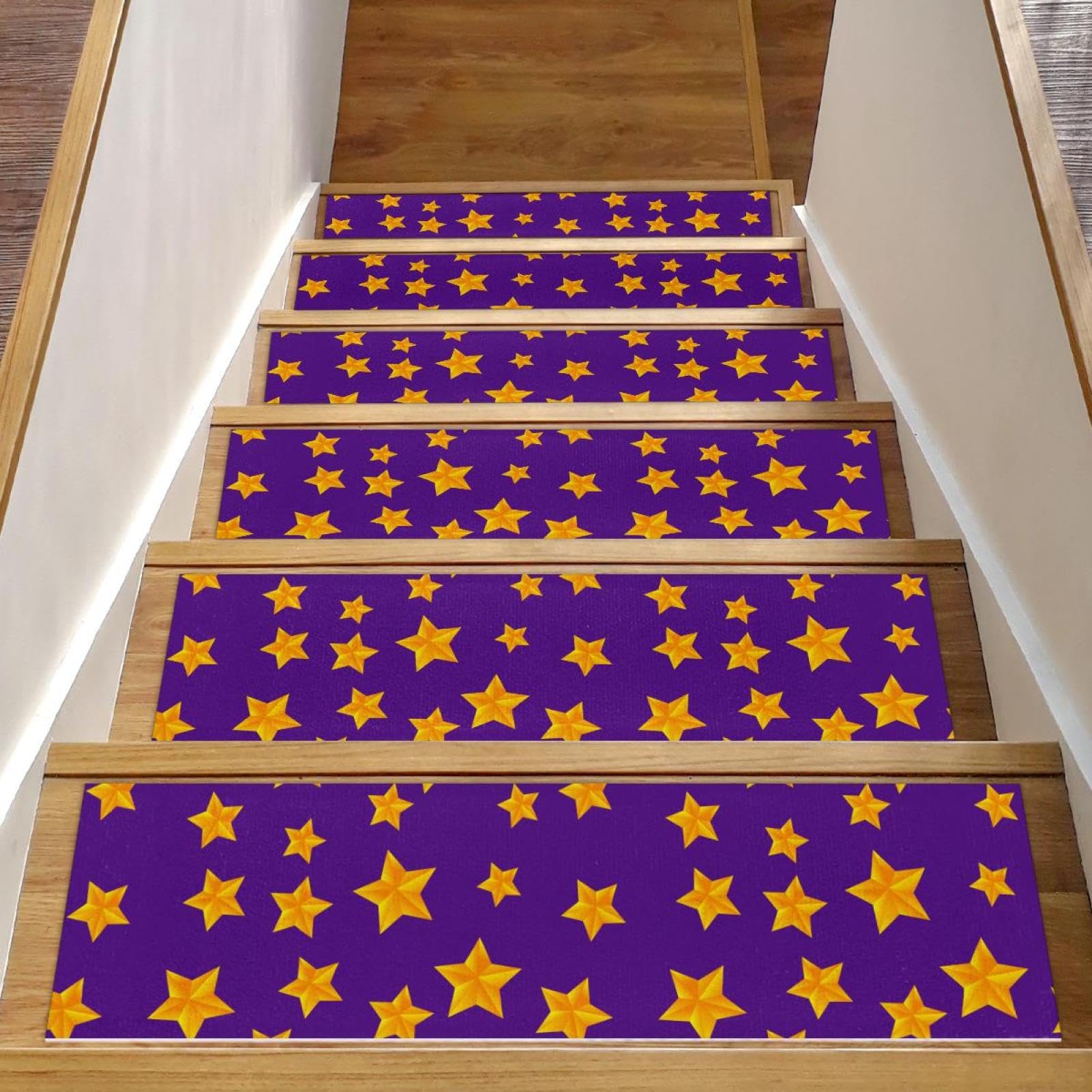 Tapis d'escalier antidérapants en TPE lot de 15 marches anti-glisse polyester