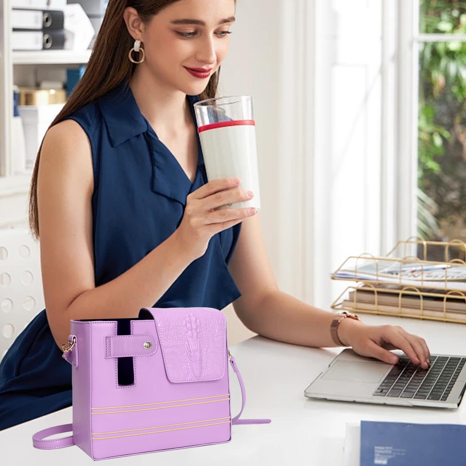 Trinkflaschen Handtasche Tragegurt, Fächer, Tragbar | Umhängetasche Mit Becherhalter Schultertasche Für Wasserflasche, Frauen, Sport, Fitness, Walking, Wandern, Reisen, Pendeln,
