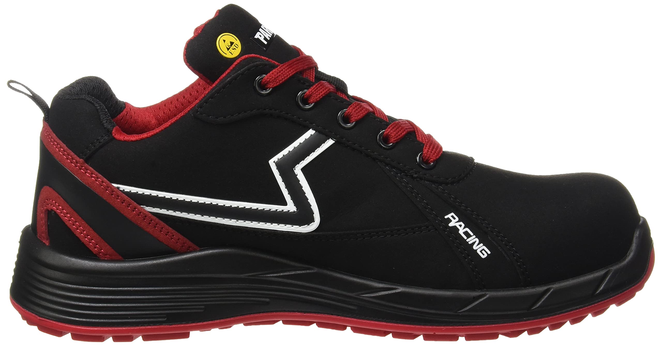 Paredes Deportivo Alonso - S3 Ci HI ESD SRC - Color Negro y Rojo - Talla 38