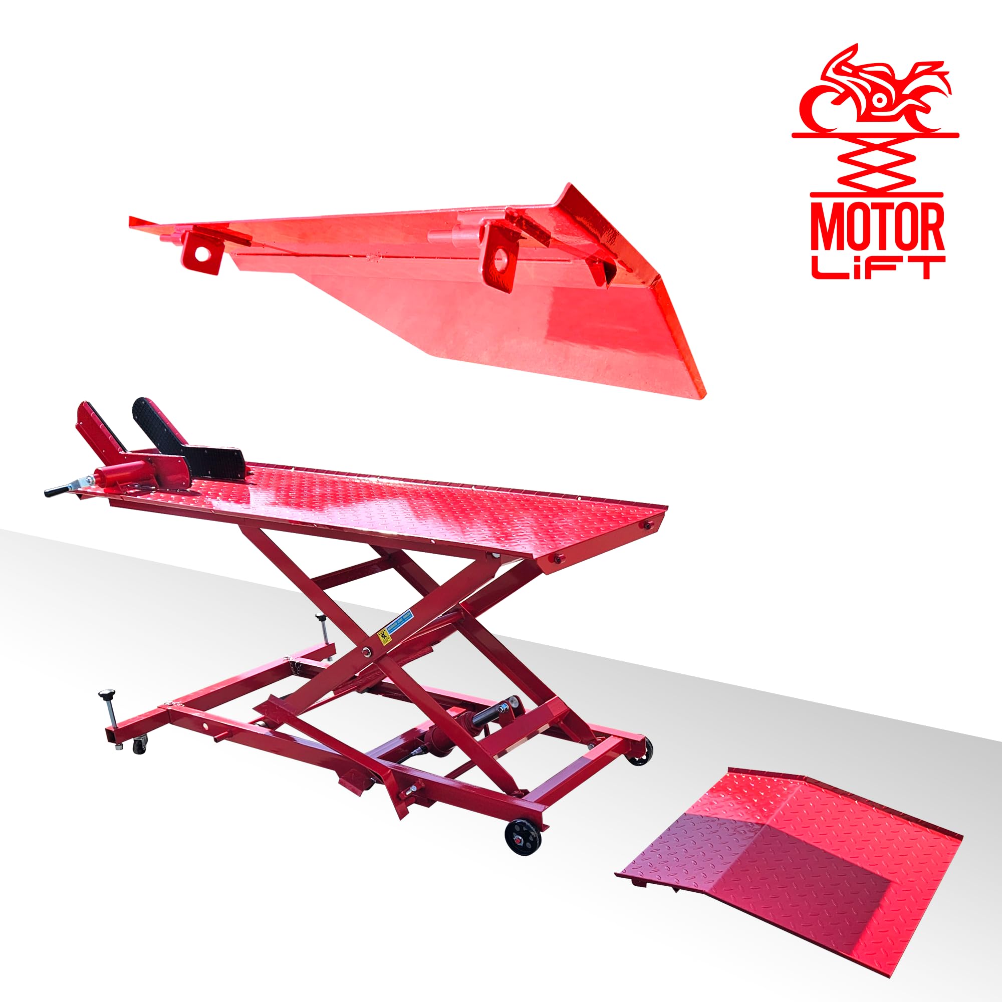 MotorLift450 - Rampa de montaje para moto, 450 kg, hidráulica